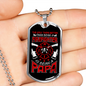 Being A Firefighter Papa Necklace Stainless Steel or 18k Gold Dog Tag 24" Chain-Express Your Love Gifts
