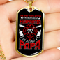 Being A Firefighter Papa Necklace Stainless Steel or 18k Gold Dog Tag 24" Chain-Express Your Love Gifts