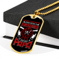 Being A Firefighter Papa Necklace Stainless Steel or 18k Gold Dog Tag 24" Chain-Express Your Love Gifts