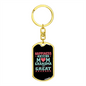Being a Mom Grandma Keychain Stainless Steel or 18k Gold Dog Tag Keyring-Express Your Love Gifts