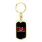 Being a Mom Makes Me Complete Keychain Stainless Steel or 18k Gold Dog Tag Keyring-Express Your Love Gifts
