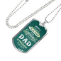 Being A Teacher Dad Necklace Stainless Steel or 18k Gold Dog Tag 24" Chain-Express Your Love Gifts