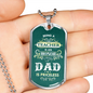 Being A Teacher Dad Necklace Stainless Steel or 18k Gold Dog Tag 24" Chain-Express Your Love Gifts