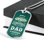 Being A Teacher Dad Necklace Stainless Steel or 18k Gold Dog Tag 24" Chain-Express Your Love Gifts