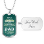 Being A Teacher Dad Necklace Stainless Steel or 18k Gold Dog Tag 24" Chain-Express Your Love Gifts