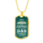 Being A Teacher Dad Necklace Stainless Steel or 18k Gold Dog Tag 24" Chain-Express Your Love Gifts