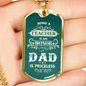 Being A Teacher Dad Necklace Stainless Steel or 18k Gold Dog Tag 24" Chain-Express Your Love Gifts