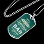Being A Teacher Dad Necklace Stainless Steel or 18k Gold Dog Tag 24" Chain-Express Your Love Gifts