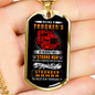 Being A Trucker's Wife Dog Tag Stainless Steel or 18k Gold 24" Chain-Express Your Love Gifts