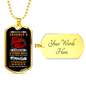 Being A Trucker's Wife Dog Tag Stainless Steel or 18k Gold 24" Chain-Express Your Love Gifts