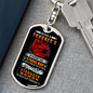 Being A Trucker'S Wife Swivel Keychain Dog Tag Stainless Steel or 18k Gold-Express Your Love Gifts