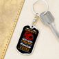 Being A Trucker'S Wife Swivel Keychain Dog Tag Stainless Steel or 18k Gold-Express Your Love Gifts