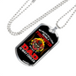 Being Dad Is Cooler Firefighter Gift Stainless Steel or 18k Gold Dog Tag 24" Chain-Express Your Love Gifts