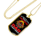 Being Dad Is Cooler Firefighter Gift Stainless Steel or 18k Gold Dog Tag 24" Chain-Express Your Love Gifts