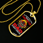Being Dad Is Cooler Firefighter Gift Stainless Steel or 18k Gold Dog Tag 24" Chain-Express Your Love Gifts