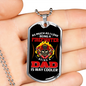 Being Dad Is Cooler Firefighter Gift Stainless Steel or 18k Gold Dog Tag 24" Chain-Express Your Love Gifts