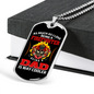 Being Dad Is Cooler Firefighter Gift Stainless Steel or 18k Gold Dog Tag 24" Chain-Express Your Love Gifts