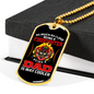 Being Dad Is Cooler Firefighter Gift Stainless Steel or 18k Gold Dog Tag 24" Chain-Express Your Love Gifts