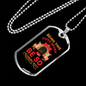 Being This Cute 2 Dogs Red Necklace Stainless Steel or 18k Gold Dog Tag 24" Chain-Express Your Love Gifts