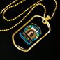Being This Cute Blue Necklace Stainless Steel or 18k Gold Dog Tag 24" Chain-Express Your Love Gifts