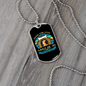 Being This Cute Blue Necklace Stainless Steel or 18k Gold Dog Tag 24" Chain-Express Your Love Gifts