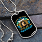 Being This Cute Blue Necklace Stainless Steel or 18k Gold Dog Tag 24" Chain-Express Your Love Gifts