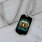 Being This Cute Blue Necklace Stainless Steel or 18k Gold Dog Tag 24" Chain-Express Your Love Gifts