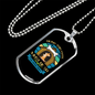 Being This Cute Blue Necklace Stainless Steel or 18k Gold Dog Tag 24" Chain-Express Your Love Gifts