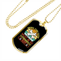 Being This Cute Bones Necklace Stainless Steel or 18k Gold Dog Tag 24" Chain-Express Your Love Gifts