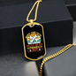 Being This Cute Bones Necklace Stainless Steel or 18k Gold Dog Tag 24" Chain-Express Your Love Gifts