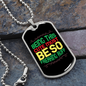 Being This Cute Green Necklace Stainless Steel or 18k Gold Dog Tag 24" Chain-Express Your Love Gifts