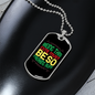 Being This Cute Green Necklace Stainless Steel or 18k Gold Dog Tag 24" Chain-Express Your Love Gifts