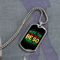 Being This Cute Green Necklace Stainless Steel or 18k Gold Dog Tag 24" Chain-Express Your Love Gifts