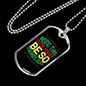 Being This Cute Green Necklace Stainless Steel or 18k Gold Dog Tag 24" Chain-Express Your Love Gifts
