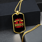 Being This Cute Must Be So Freaking Ruff Plain Red Necklace Stainless Steel or 18k Gold Dog Tag 24" Chain-Express Your Love Gifts