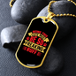 Being This Cute Must Be So Freaking Ruff Plain Red Necklace Stainless Steel or 18k Gold Dog Tag 24" Chain-Express Your Love Gifts
