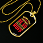 Being This Cute Plain Red Necklace Stainless Steel or 18k Gold Dog Tag 24" Chain-Express Your Love Gifts