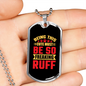 Being This Cute Plain Red Necklace Stainless Steel or 18k Gold Dog Tag 24" Chain-Express Your Love Gifts