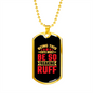 Being This Cute Plain Red Necklace Stainless Steel or 18k Gold Dog Tag 24" Chain-Express Your Love Gifts
