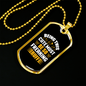 Being This Cute Plain White Necklace Stainless Steel or 18k Gold Dog Tag 24" Chain-Express Your Love Gifts