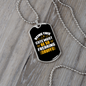 Being This Cute Plain White Necklace Stainless Steel or 18k Gold Dog Tag 24" Chain-Express Your Love Gifts