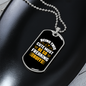 Being This Cute Plain White Necklace Stainless Steel or 18k Gold Dog Tag 24" Chain-Express Your Love Gifts