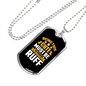 Being This Cute Plain Yellow Necklace Stainless Steel or 18k Gold Dog Tag 24" Chain-Express Your Love Gifts