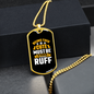 Being This Cute Plain Yellow Necklace Stainless Steel or 18k Gold Dog Tag 24" Chain-Express Your Love Gifts