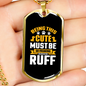 Being This Cute Plain Yellow Necklace Stainless Steel or 18k Gold Dog Tag 24" Chain-Express Your Love Gifts