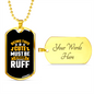 Being This Cute Plain Yellow Necklace Stainless Steel or 18k Gold Dog Tag 24" Chain-Express Your Love Gifts