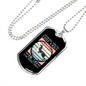 Being This Cute Retro Necklace Stainless Steel or 18k Gold Dog Tag 24" Chain-Express Your Love Gifts