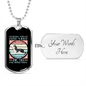 Being This Cute Retro Necklace Stainless Steel or 18k Gold Dog Tag 24" Chain-Express Your Love Gifts