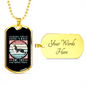 Being This Cute Retro Necklace Stainless Steel or 18k Gold Dog Tag 24" Chain-Express Your Love Gifts