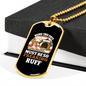 Being This Cute So Freaking Ruff White Necklace Stainless Steel or 18k Gold Dog Tag 24" Chain-Express Your Love Gifts